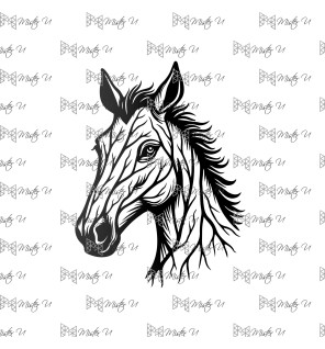 HorseBark - Wild Lightning - Horse Head