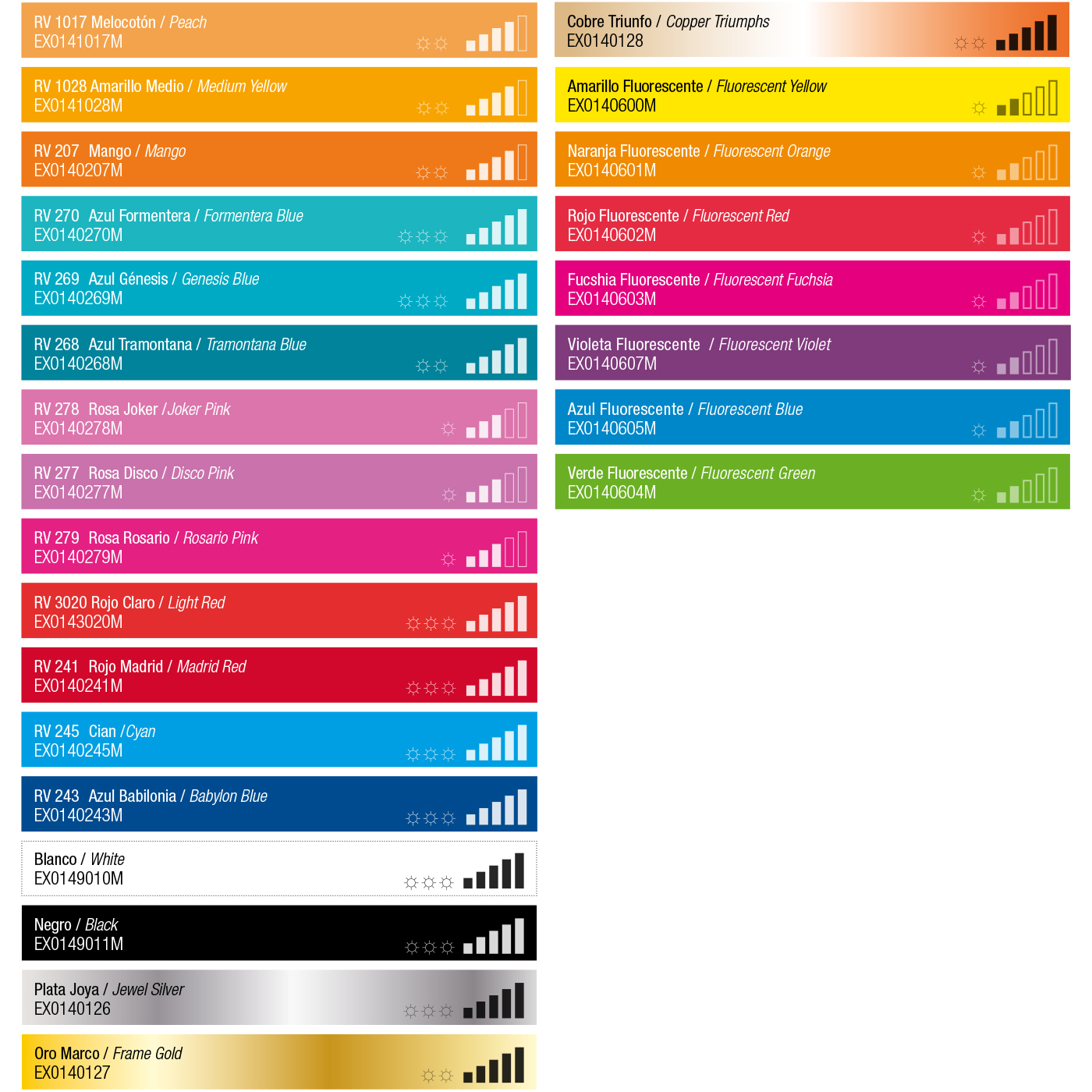 Palette de couleurs nr 6